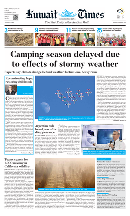 Camping Season Delayed Due to Effects of Stormy Weather Experts Say Climate Change Behind Weather Fluctuations, Heavy Rains