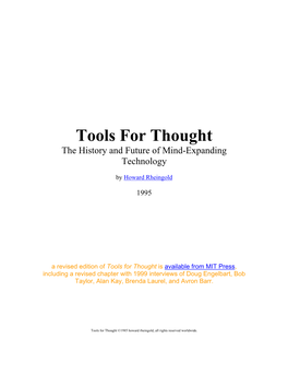 Tools for Thought the History and Future of Mind-Expanding Technology