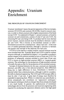 Appendix: Uranium Enrichment