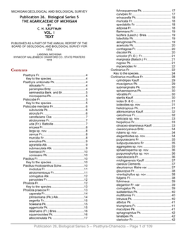 THE AGARICACEAE of MICHIGAN B