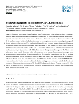 Sea-Level Fingerprints Emergent from GRACE Mission Data