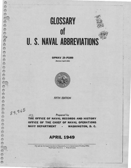 U. S. Naval Abbreviations,~