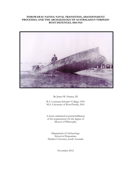 Throwaway Navies: Naval Transition, Abandonment Processes, and the Archaeology of Australasia’S Torpedo Boat Defences, 1884-1924