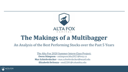 Makings of a Multibagger an Analysis of the Best Performing Stocks Over the Past 5 Years