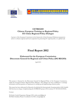 CETREGIO Report 2012 Public