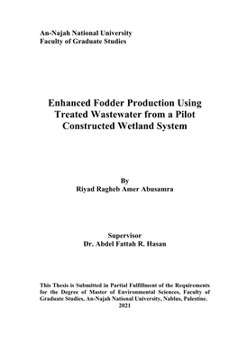 Enhanced Fodder Production Using Treated Wastewater from a Pilot Constructed Wetland System