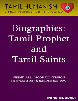 Biographies: Tamil Prophet and Tamil Saints