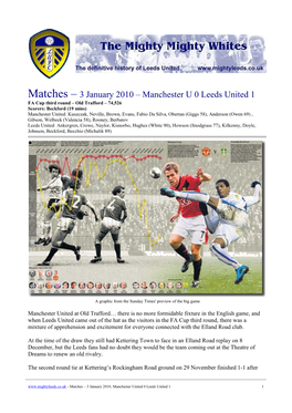 Matches – 3 January 2010 – Manchester U 0 Leeds