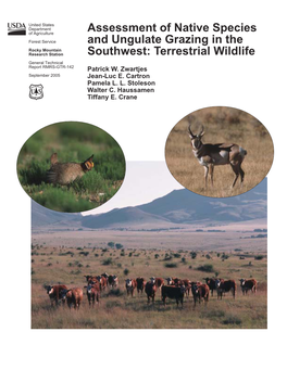 Assessment of Native Species and Ungulate Grazing in the Southwest: Terrestrial Wildlife