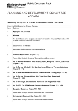 (Public Pack)Agenda Document for Planning and Development