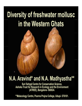 Diversity of Freshwater Mollusc in the Western Ghats