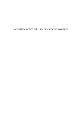 A Chesley Bonestell Space Art Chronology