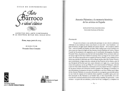 Antonio Palomino Y La Memoria Histórica De Los Artistas En España