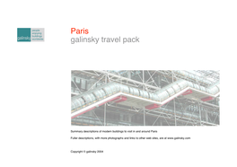 Paris Galinsky Travel Pack