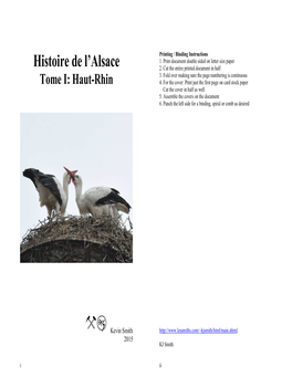 Histoire De L'alsace: Tome I: Haut-Rhin