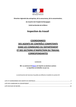 Inspection Du Travail