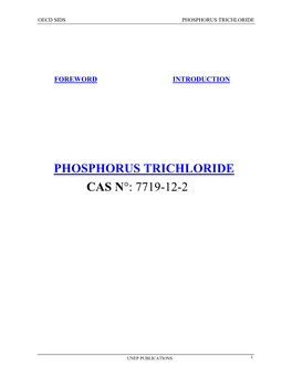 Phosphorus Trichloride Cas N°: 7719-12-2