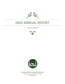 Isgh Annual Report