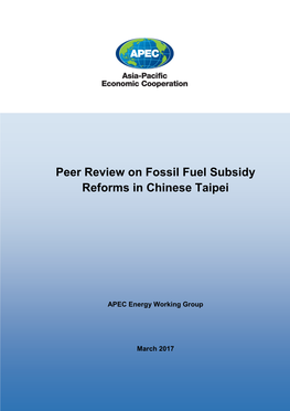 Peer Review on Fossil Fuel Subsidy Reforms in Chinese Taipei