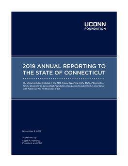 2019 Annual Reporting to the State of Connecticut