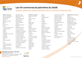 Les 151 Communes Du Périmètre Du SAGE D’Après L’Arrêté Inter-Préfectoral NOR 2350-20-00108 Du 16 Janvier 2021