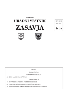 Uradni Vestnik Zasavja Št