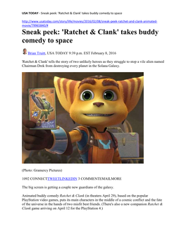 Sneak Peek: 'Ratchet & Clank' Takes Buddy Comedy to Space