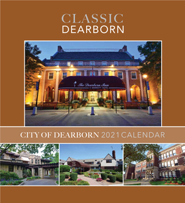 Download the City of Dearborn 2021 Calendar