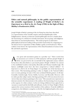 Ethics and Natural Philosophy in the Public Representation of The