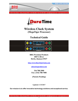 Wireless Clock System (Megatiger Processor)