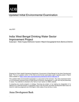 India:West Bengal Drinking Water Sector Improvement Project