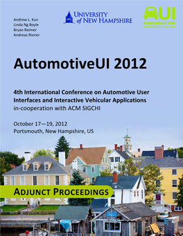 Automotiveui '12: Adjunct Proceedings