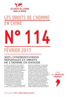 Les Droits De L'homme En Chine Février 2017