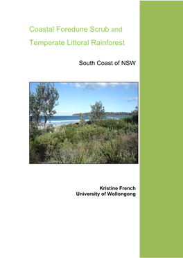 Coastal Foredune Scrub and Temperate Littoral Rainforest