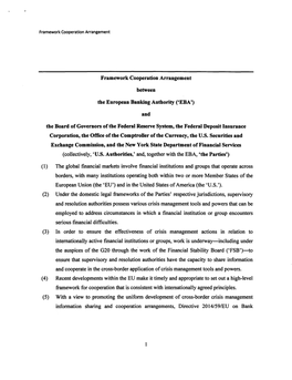 EBA Framework Cooperation Agreement