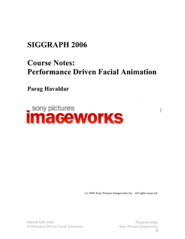 Performance Driven Facial Animation