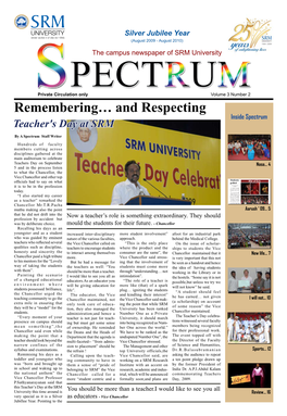 Remembering… and Respecting Inside Spectrum