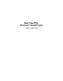 One Two Pru's Tenant® Portal