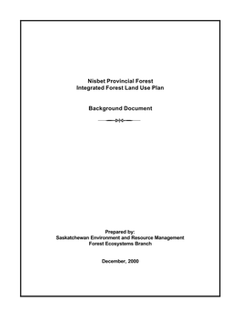 Nisbet Provincial Forest Integrated Forest Land Use Plan Background