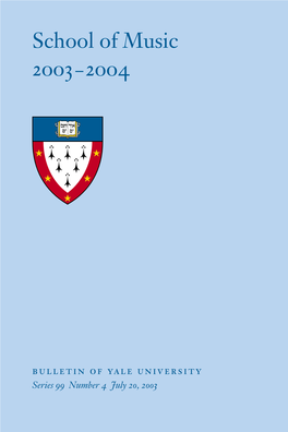 School of Music 2003–2004