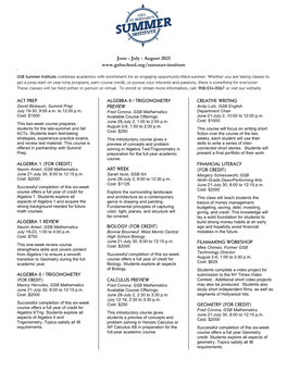 Full Course Offerings