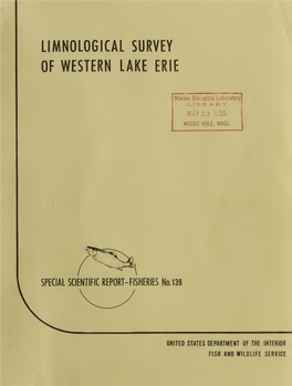 139. Limnological Survey of Western Lake Erie