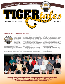 Dec 2016 OFFICIAL NEWSLETTER MILTO R-CAT ALUMNI ASSOCIATION