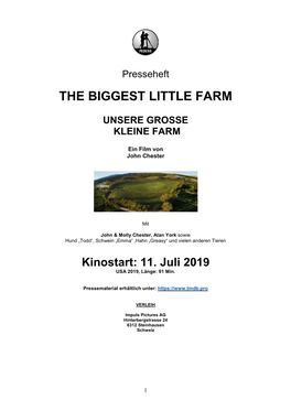 THE BIGGEST LITTLE FARM Presseheft D