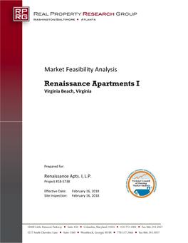 Market Feasibility Analysis Renaissance Apartments I Virginia Beach, Virginia