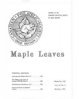 Journal of the Canadian Philatelic Society of Great Britain