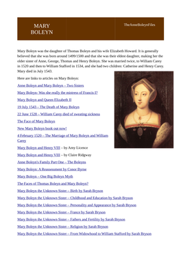 Mary-Boleyn-Report.Pdf