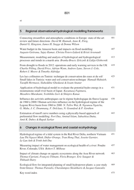 5 Regional Observational-Hydrological Modelling Frameworks