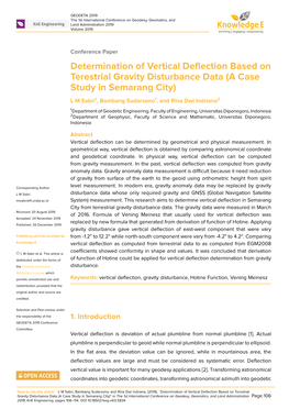 Determination of Vertical Deflection Based on Terestrial Gravity