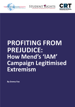 Profiting from Prejudice' Report HJS 'Profiting from Prejudice' Report.Qxd 16/03/2018 13:37 Page 1